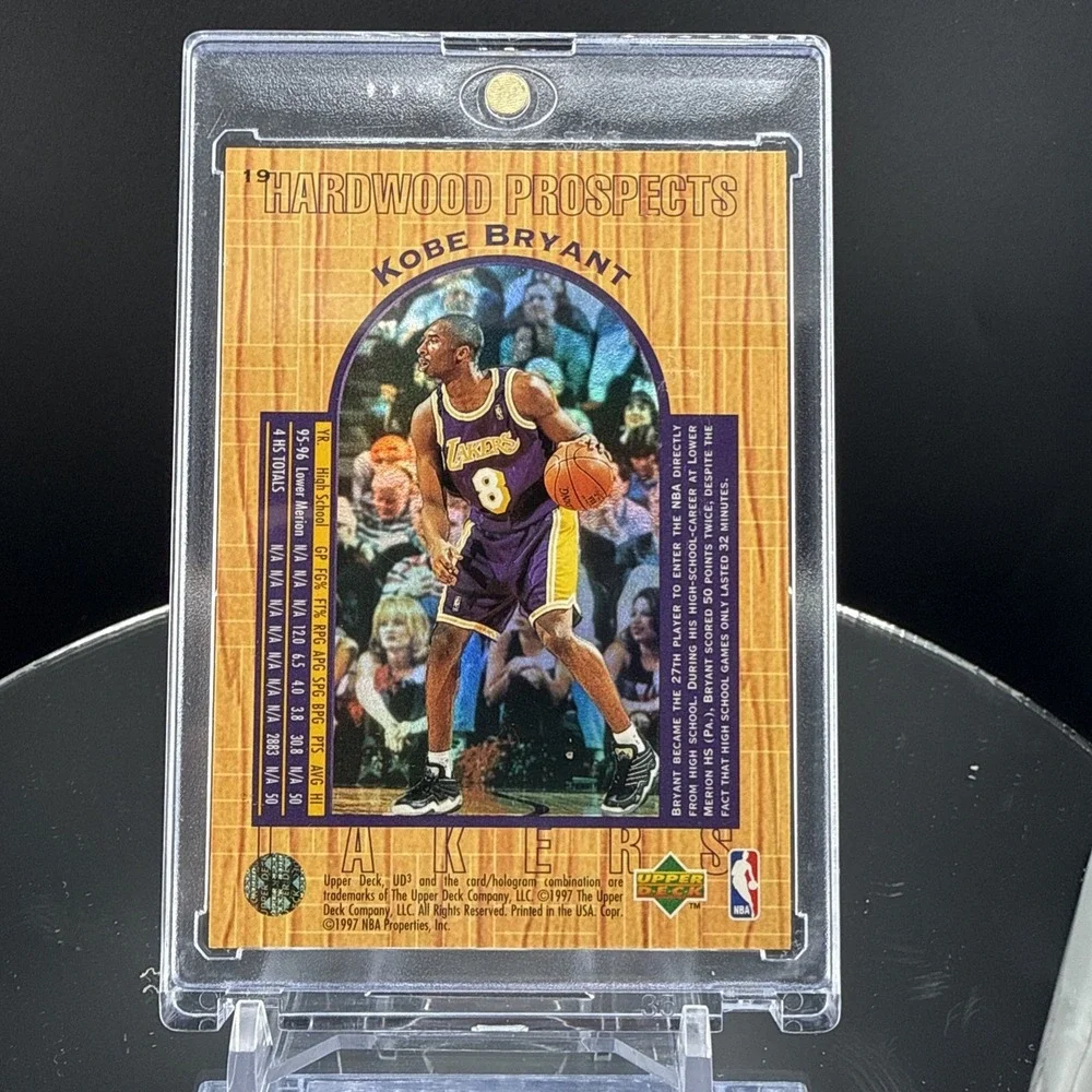 1997Upper Deck Hardwood Prospects Kobe Bryant Los Angeles Lakers Basketball Card